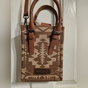 Wrangler Tan Aztec Crossbody Purse NWOTS